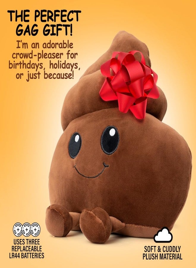 Twiddler Toys Poop Emoji Fart Noise Maker - Large 11” Plush Toy Makes 20 Hilarious Farting Sounds - Funny Gag Gift for Friends and Coworkers - Image 4